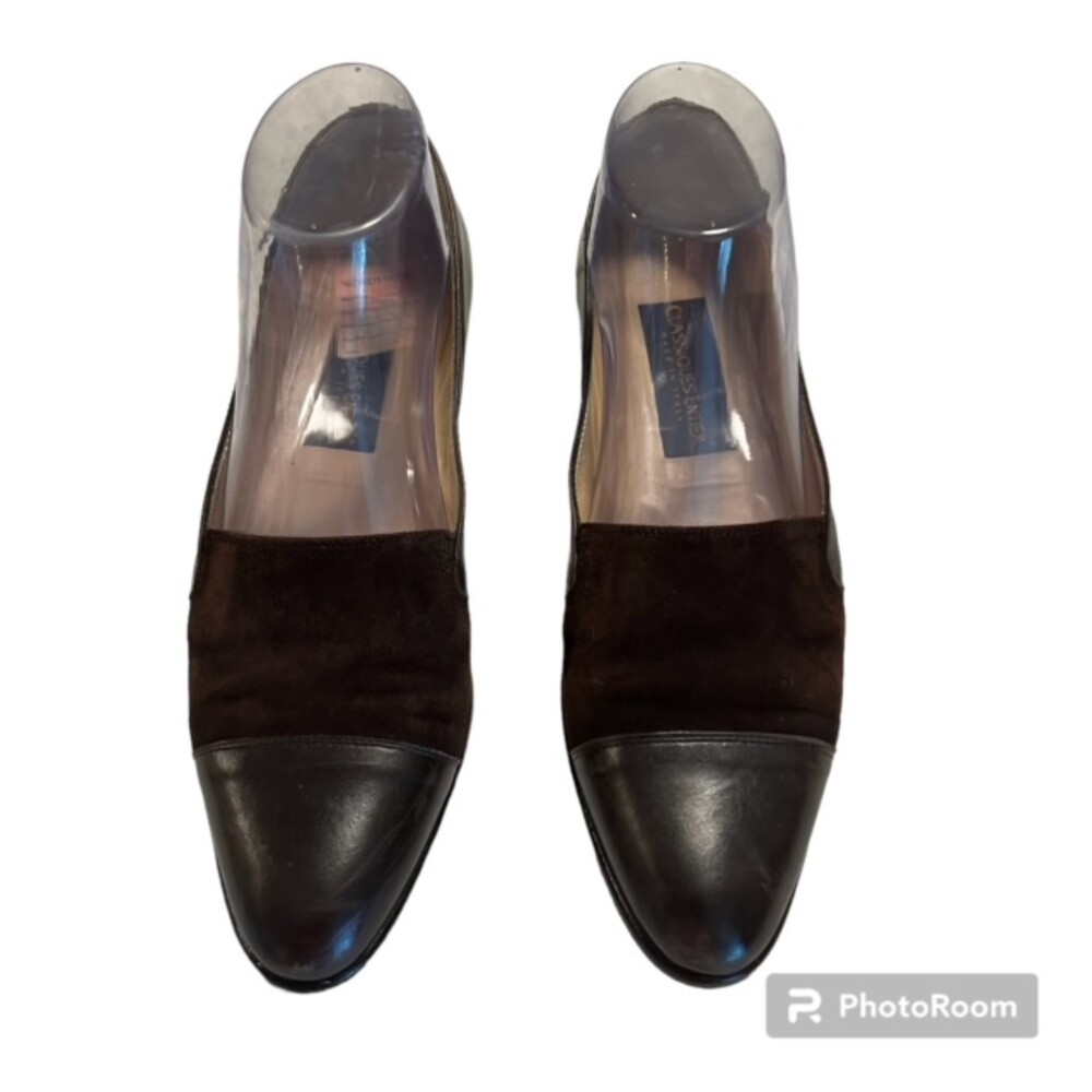 Classiques Entier Italy Womens Brown Leather Suede Loafer Shoes Size 8.5 Narrow